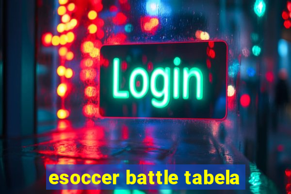 esoccer battle tabela